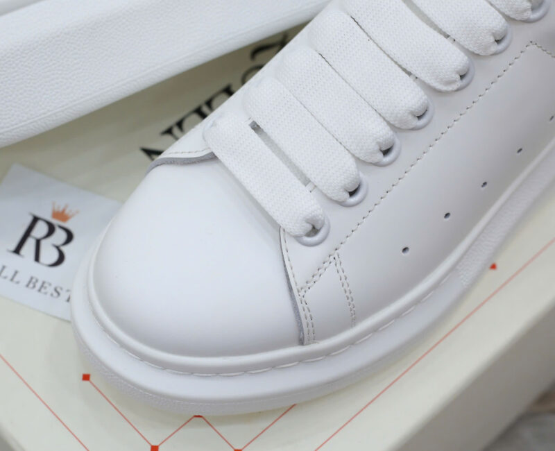 Giày Alexander Mcqueen Trắng Gót Nâu Trong Like Auth