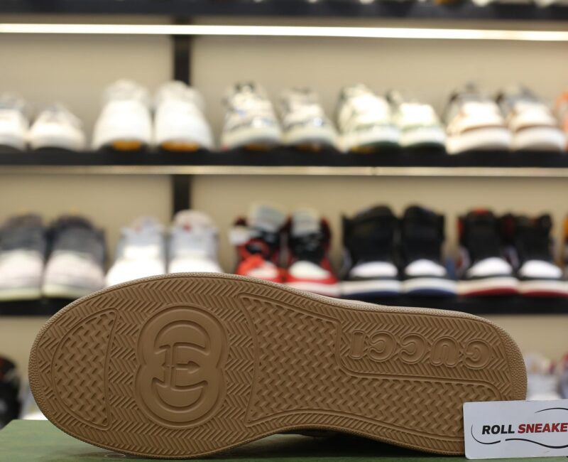 Giày Gucci GG Sneaker Brown leather họa tiết Orignal GG canvas Best Quality