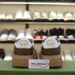 Giày Gucci GG Sneaker Brown leather họa tiết Orignal GG canvas Best Quality