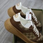 Giày Gucci GG Sneaker Brown leather họa tiết Orignal GG canvas Best Qualitygg-canvas-best-quality