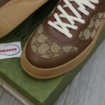 Giày Gucci GG Sneaker Brown leather họa tiết Orignal GG canvas Best Quality