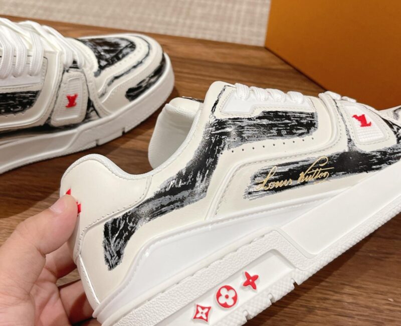 Giày Louis Vuitton Lv Trainer #54 Black Printed Calf Leather