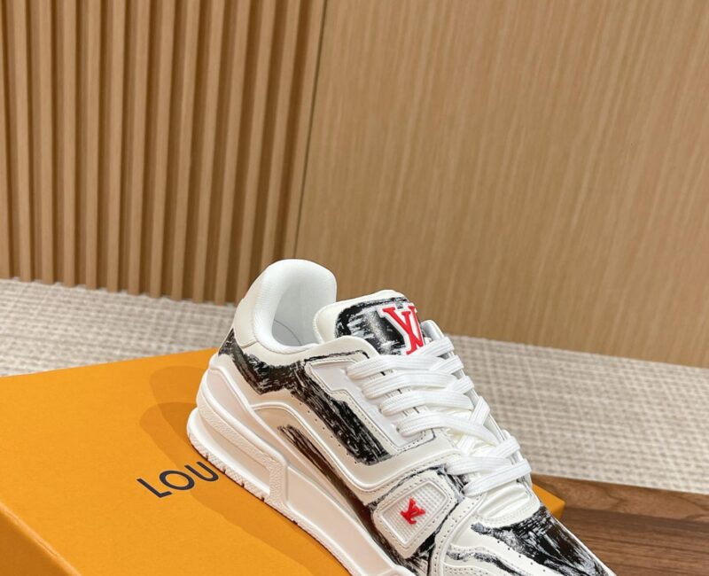 Giày Louis Vuitton Lv Trainer #54 Black Printed Calf Leather