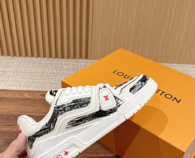 Giày Louis Vuitton Lv Trainer #54 Black Printed Calf Leather