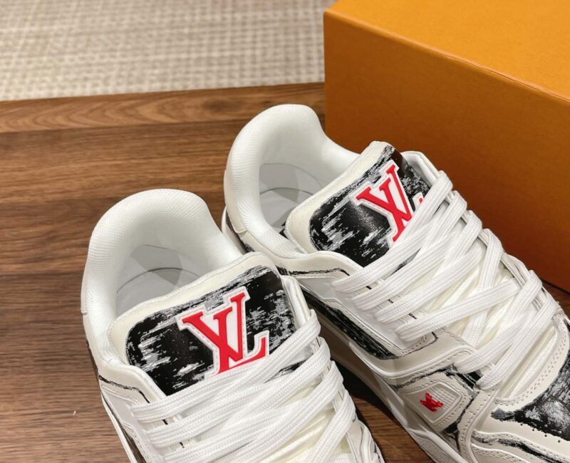 Giày Louis Vuitton Lv Trainer #54 Black Printed Calf Leather