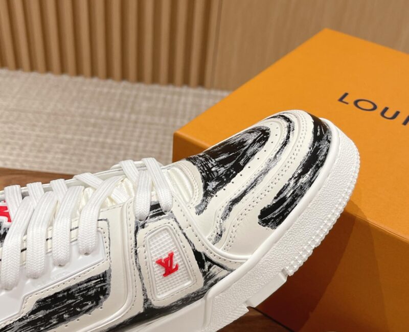 Giày Louis Vuitton Lv Trainer #54 Black Printed Calf Leather