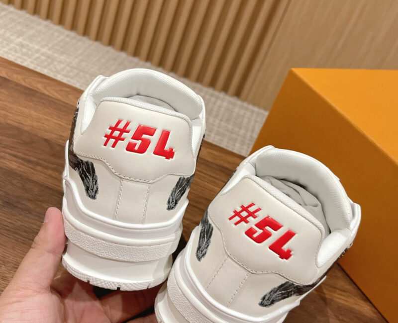 Giày Louis Vuitton Lv Trainer #54 Black Printed Calf Leather