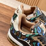 Giày Louis Vuitton Lv Trainer #54 Khaki Green Camouflage Printed Canvas