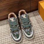 Giày Louis Vuitton Lv Trainer #54 Khaki Green Strass