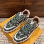 Giày Louis Vuitton Lv Trainer #54 Khaki Green Strass