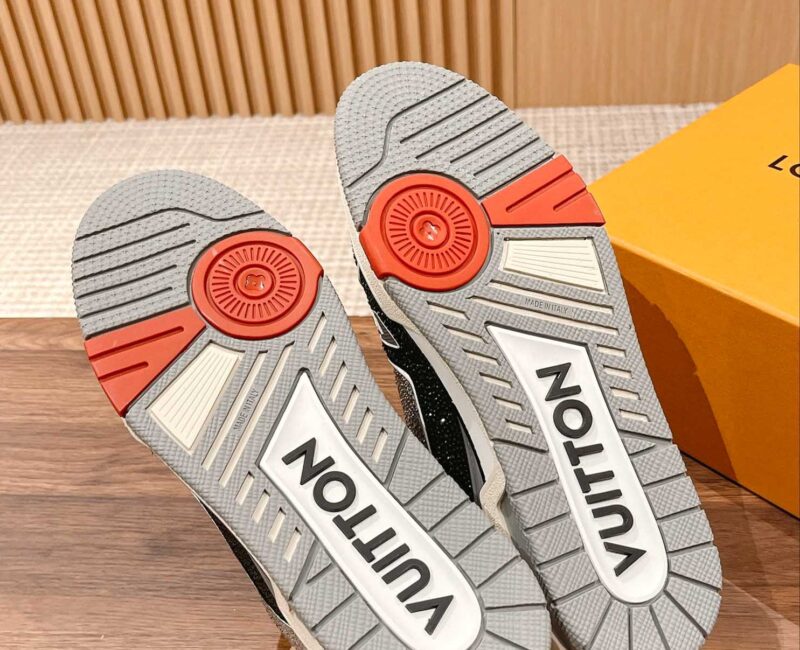 Giày Louis Vuitton Lv Trainer #54 Signature Black Grey Crystal