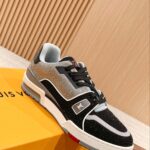 Giày Louis Vuitton Lv Trainer #54 Signature Black Grey Crystal