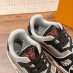 Giày Louis Vuitton Lv Trainer #54 Signature Black Grey Crystal