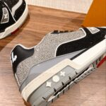 Giày Louis Vuitton Lv Trainer #54 Signature Black Grey Crystal
