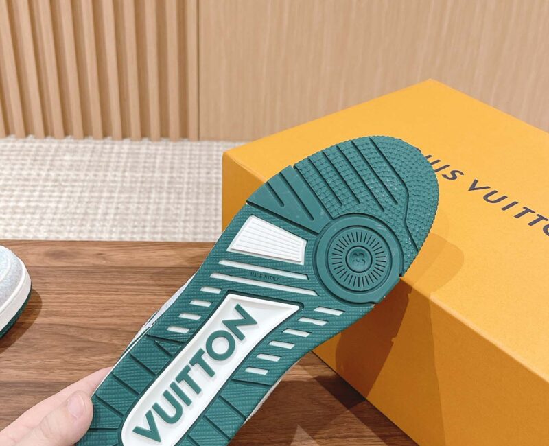 Giày Louis Vuitton Lv Trainer #54 Signature Green Strass
