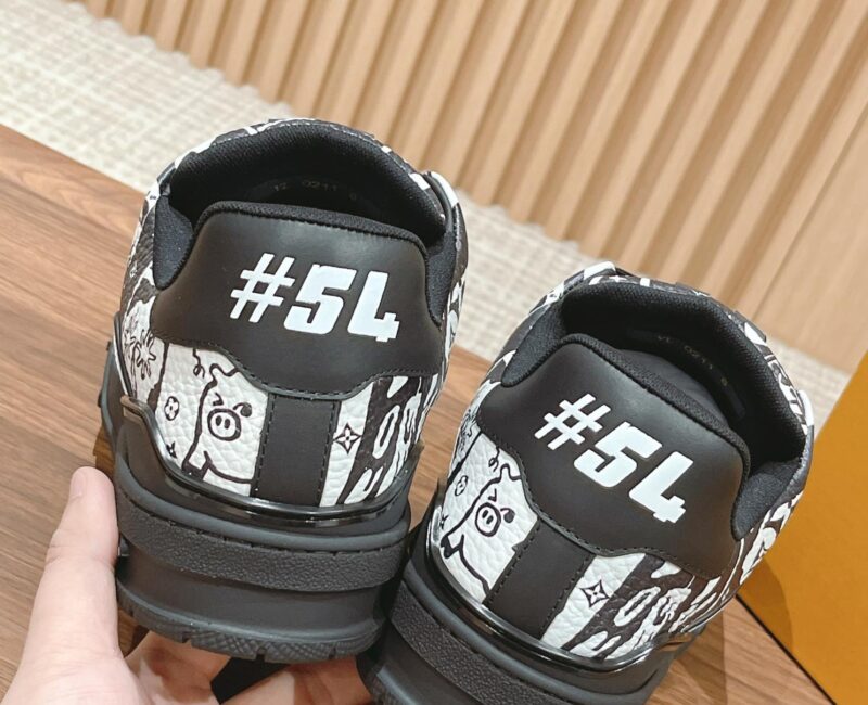 Giày Louis Vuitton Lv Trainer #54 Signature Black Printed canvas