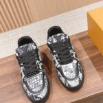 Giày Louis Vuitton Lv Trainer #54 Signature Black Printed canvas