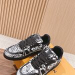 Giày Louis Vuitton Lv Trainer #54 Signature Black Printed canvas