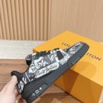 Giày Louis Vuitton Lv Trainer #54 Signature Black Printed canvas