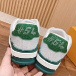 Giày Louis Vuitton Lv Trainer #54 Signature Green Strass