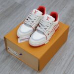 Giày Louis Vuitton Lv Trainer #54 Signature Marine Red Best Quality