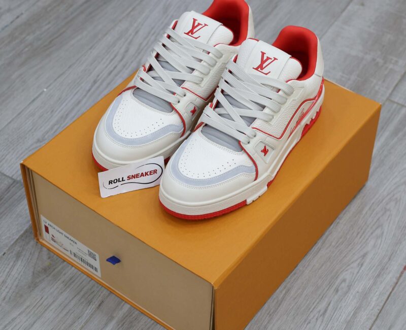 Giày Louis Vuitton Lv Trainer #54 Signature Marine Red Best Quality