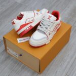 Giày Louis Vuitton Lv Trainer #54 Signature Marine Red Best Quality