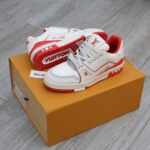 Giày Louis Vuitton Lv Trainer #54 Signature Marine Red Best Quality