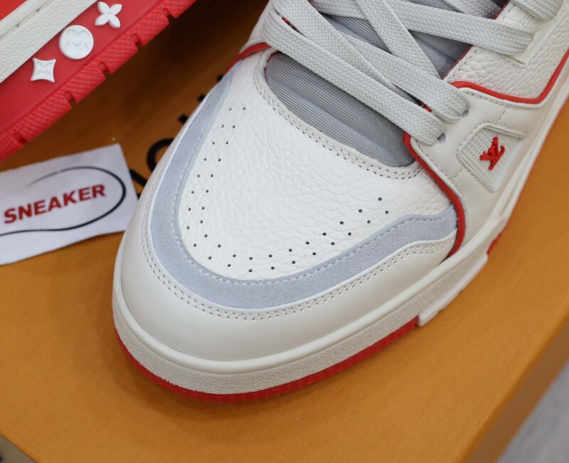 Giày Louis Vuitton Lv Trainer #54 Signature Marine Red Best Quality
