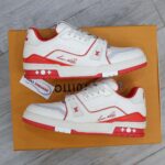 Giày Louis Vuitton Lv Trainer #54 Signature Marine Red Best Quality