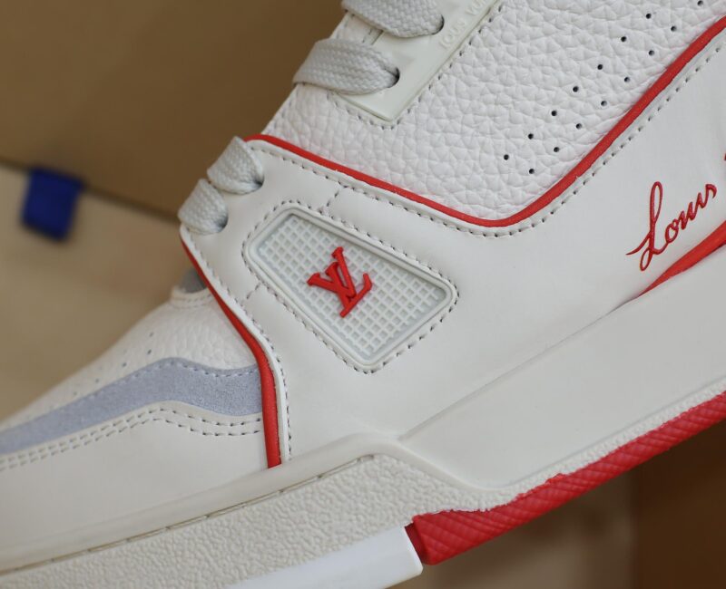 Giày Louis Vuitton Lv Trainer #54 Signature Marine Red Best Quality