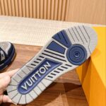 Giày Louis Vuitton Lv Trainer #54 Signature Navy Blue Strass