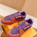 Giày Louis Vuitton Lv Trainer #54 Signature Purple Strass