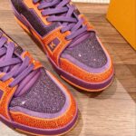 Giày Louis Vuitton Lv Trainer #54 Signature Purple Strass