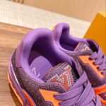 Giày Louis Vuitton Lv Trainer #54 Signature Purple Strass