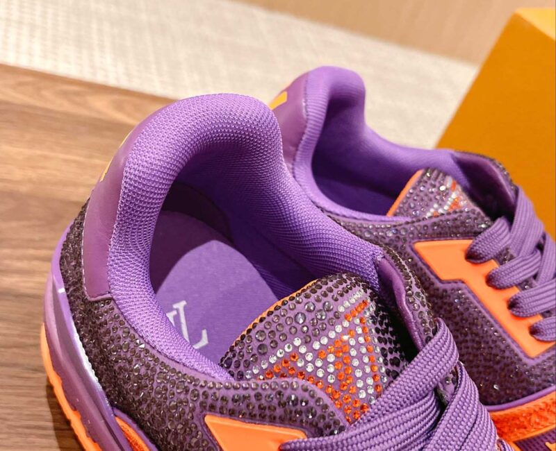 Giày Louis Vuitton Lv Trainer #54 Signature Purple Strass