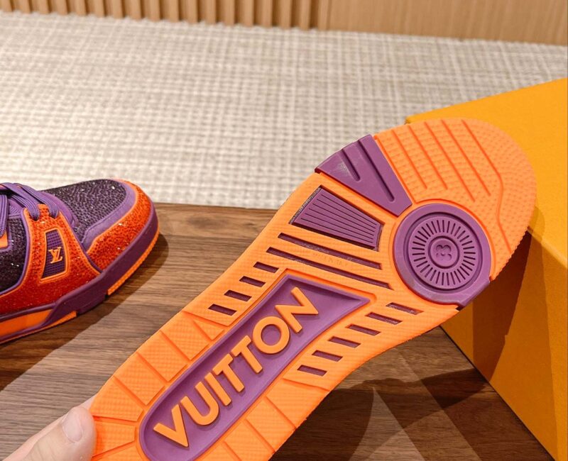 Giày Louis Vuitton Lv Trainer #54 Signature Purple Strass