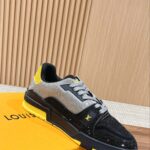 Giày Louis Vuitton Lv Trainer #54 Signature Yellow Black Crystal
