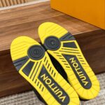 Giày Louis Vuitton Lv Trainer #54 Signature Yellow Black Crystal