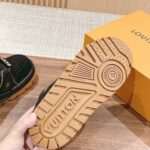 Giày Louis Vuitton Lv Trainer Maxi Black Brown Suede Best Quality