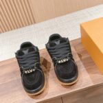 Giày Louis Vuitton Lv Trainer Maxi Black Brown Suede Best Quality