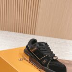 Giày Louis Vuitton Lv Trainer Maxi Black Brown Suede Best Quality