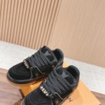 Giày Louis Vuitton Lv Trainer Maxi Black Brown Suede Best Quality