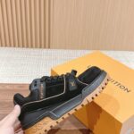 Giày Louis Vuitton Lv Trainer Maxi Black Brown Suede Best Quality