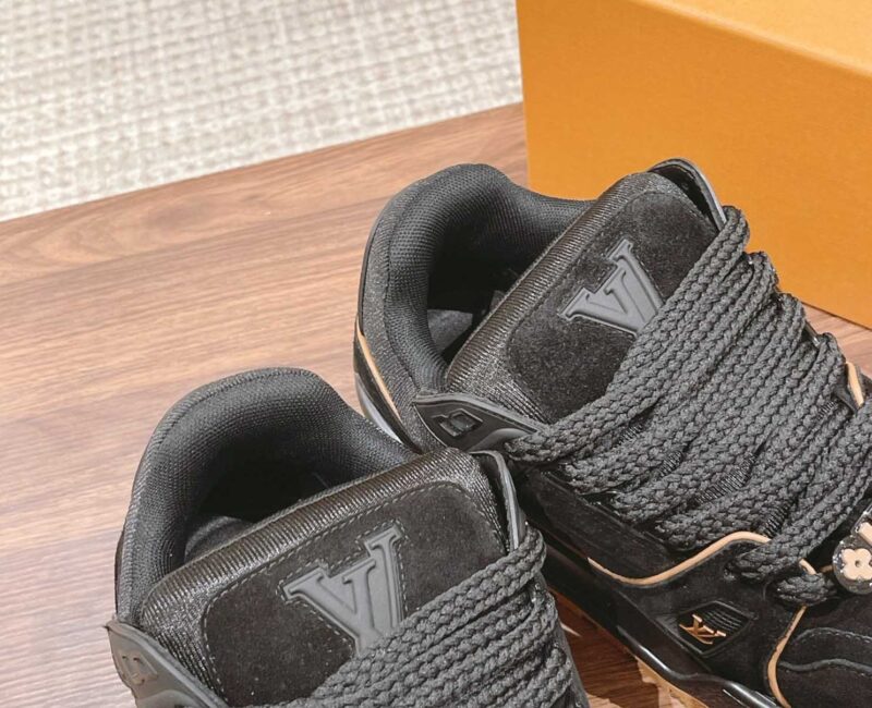 Giày Louis Vuitton Lv Trainer Maxi Black Brown Suede Best Quality