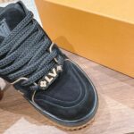 Giày Louis Vuitton Lv Trainer Maxi Black Brown Suede Best Quality