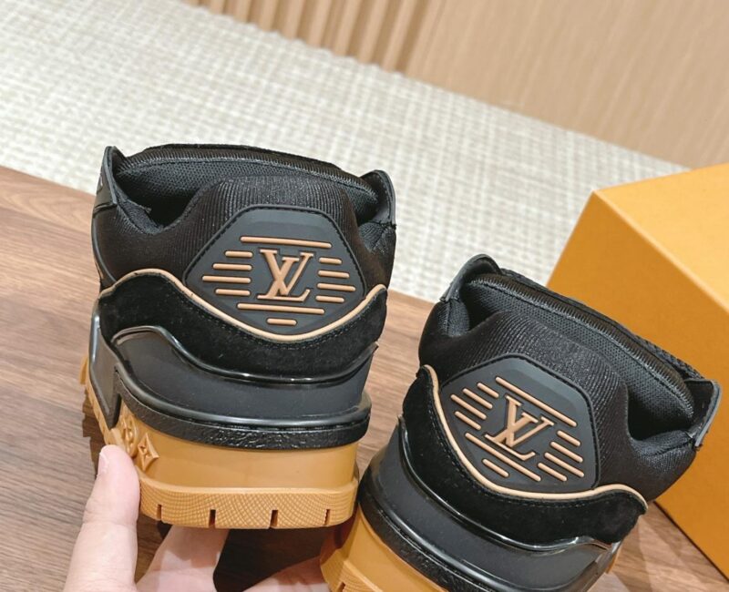 Giày Louis Vuitton Lv Trainer Maxi Black Brown Suede Best Quality