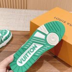 Giày Louis Vuitton LV Trainer Monogram Green Fabric Best Quality