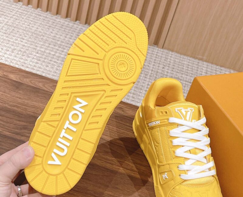 Giày Louis Vuitton LV Trainer Yellow Leather Monogram Best Quality