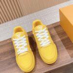 Giày Louis Vuitton LV Trainer Yellow Leather Monogram Best Quality